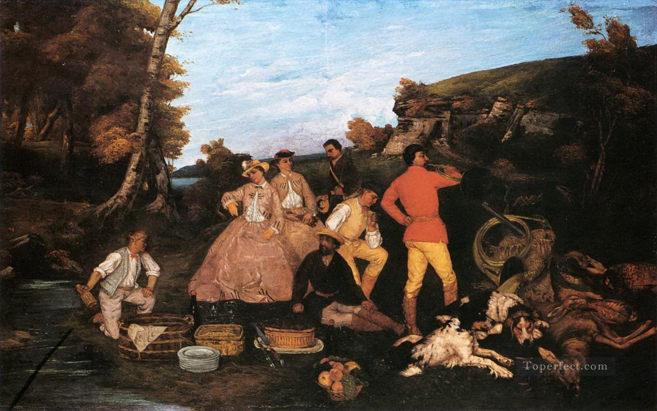 Gustave Courbet Desayuno a la caza Pintura al óleo